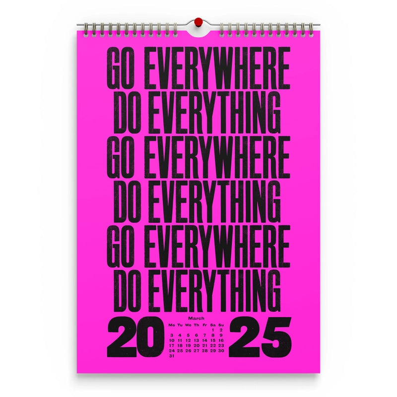 2025 Wall Calendar - Designed by Anthony Burrill
