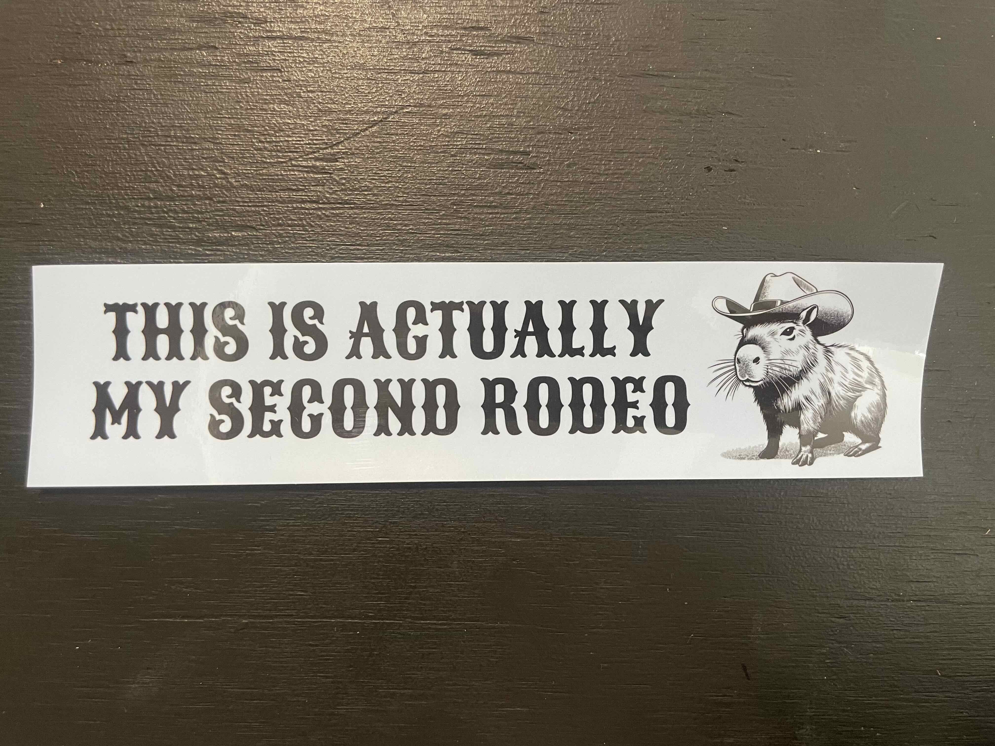This is actually my SECOND rodeo Bumper Sticker - Carla Adams