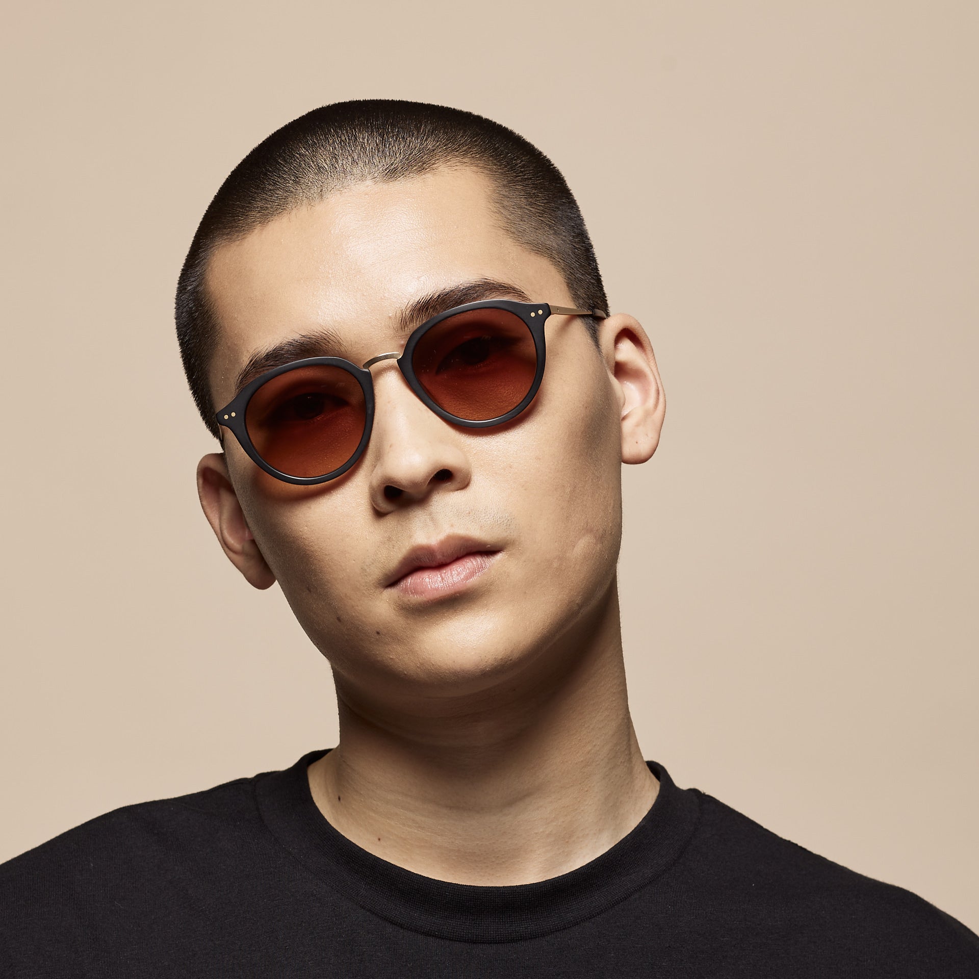 Tens Sunglasses - Lane - Matte black / Brushed Gold