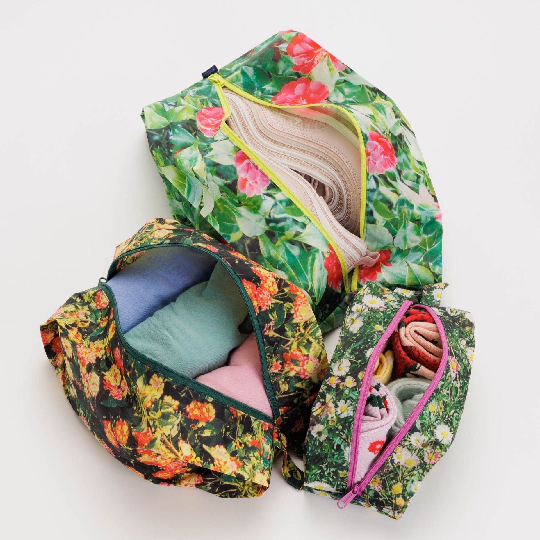 Baggu 3D Zip Set - Photo Florals