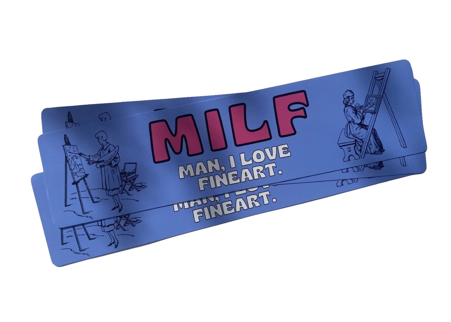 MILF - Man I Love Fine Art Bumper Sticker - Carla Adams