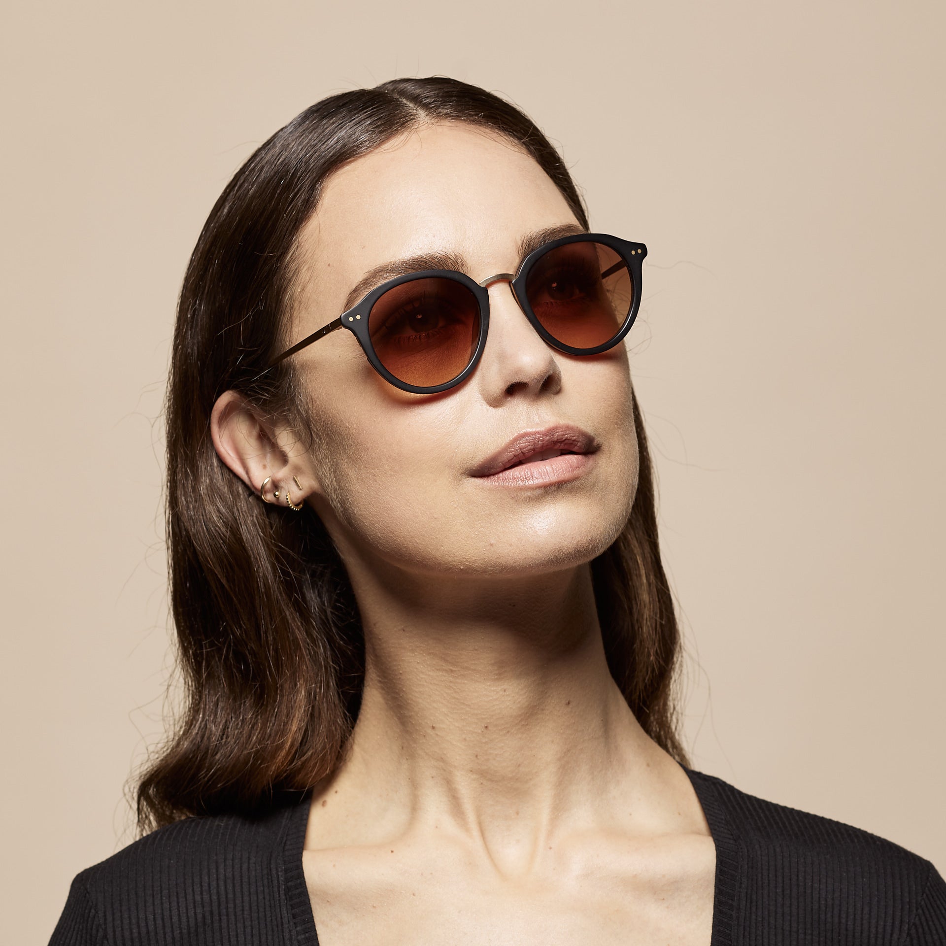 Tens Sunglasses - Lane - Matte black / Brushed Gold