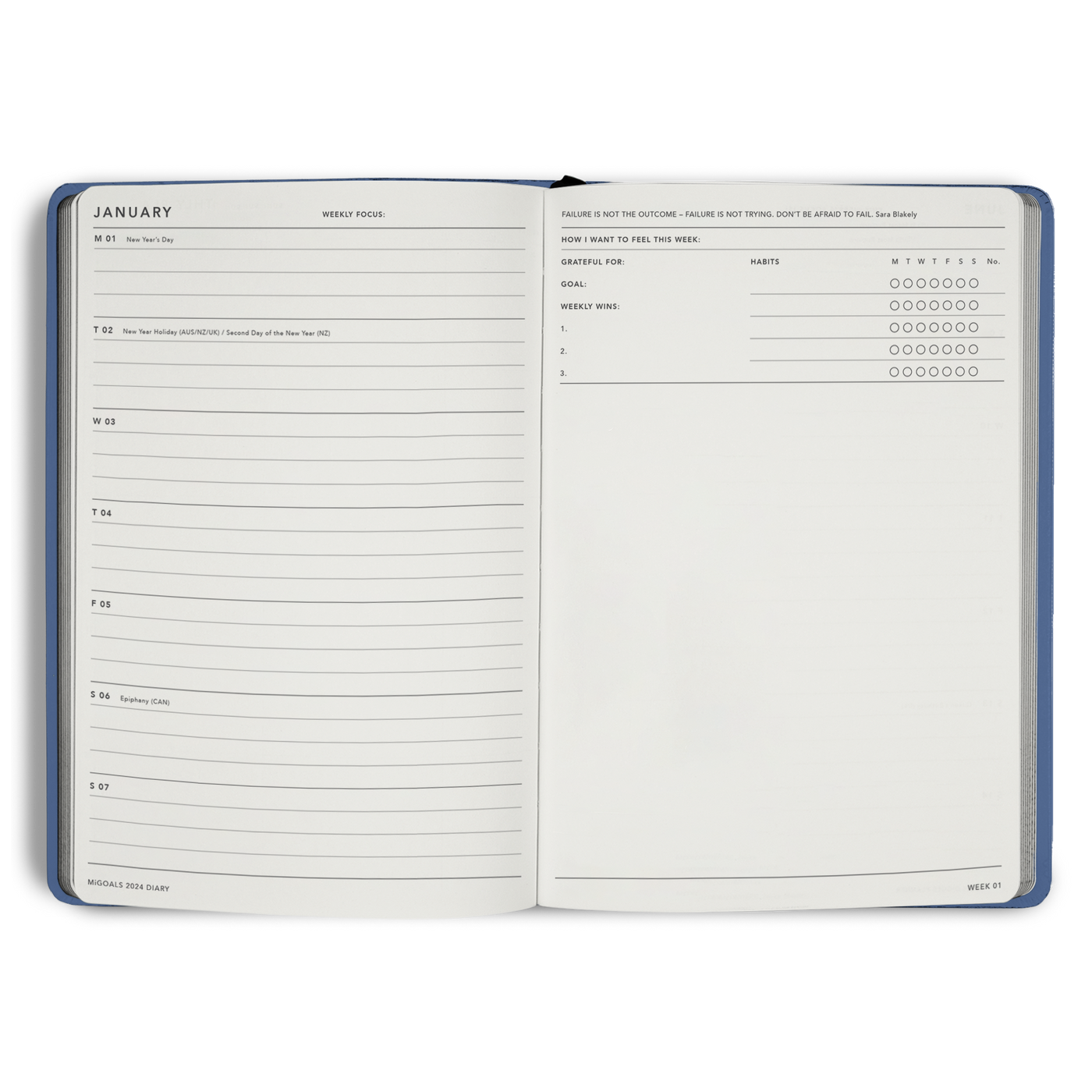 Mi Goals Classic Diary Soft Cover A5 - Lilac