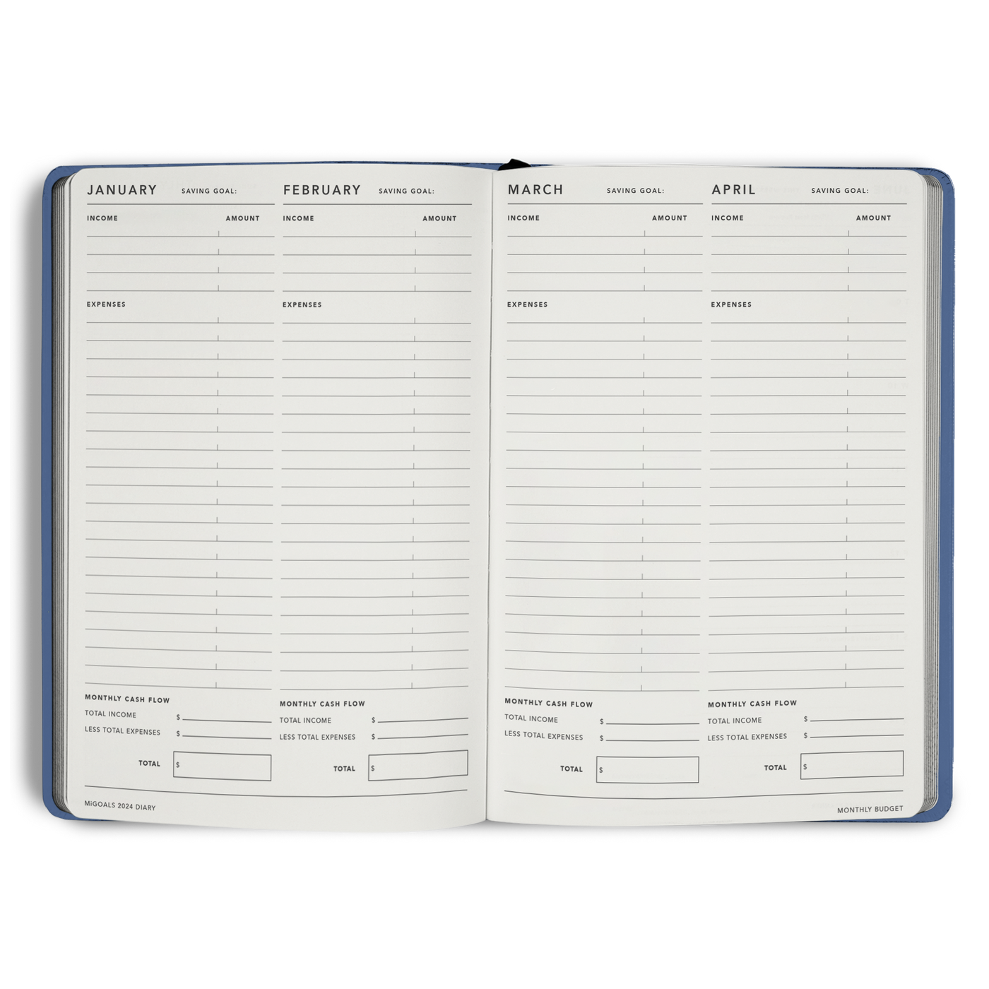 Mi Goals Classic Diary Soft Cover A5 - Lilac