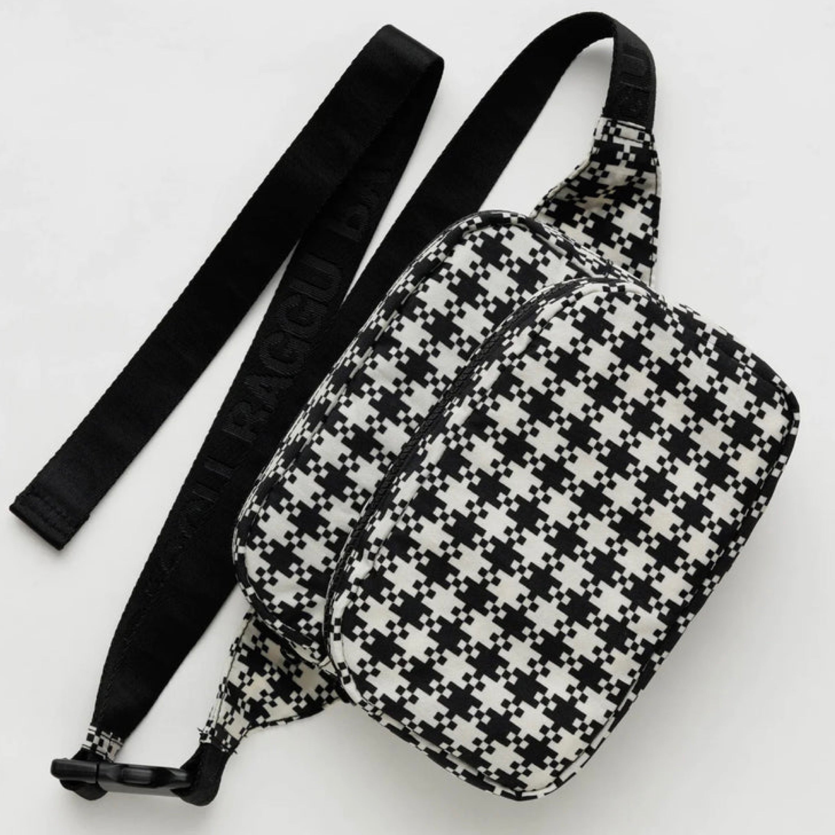 Baggu Fanny Pack - Black & White Pixel Gingham