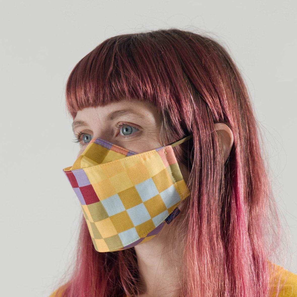 Baggu Fabric Masks - Checks on checks