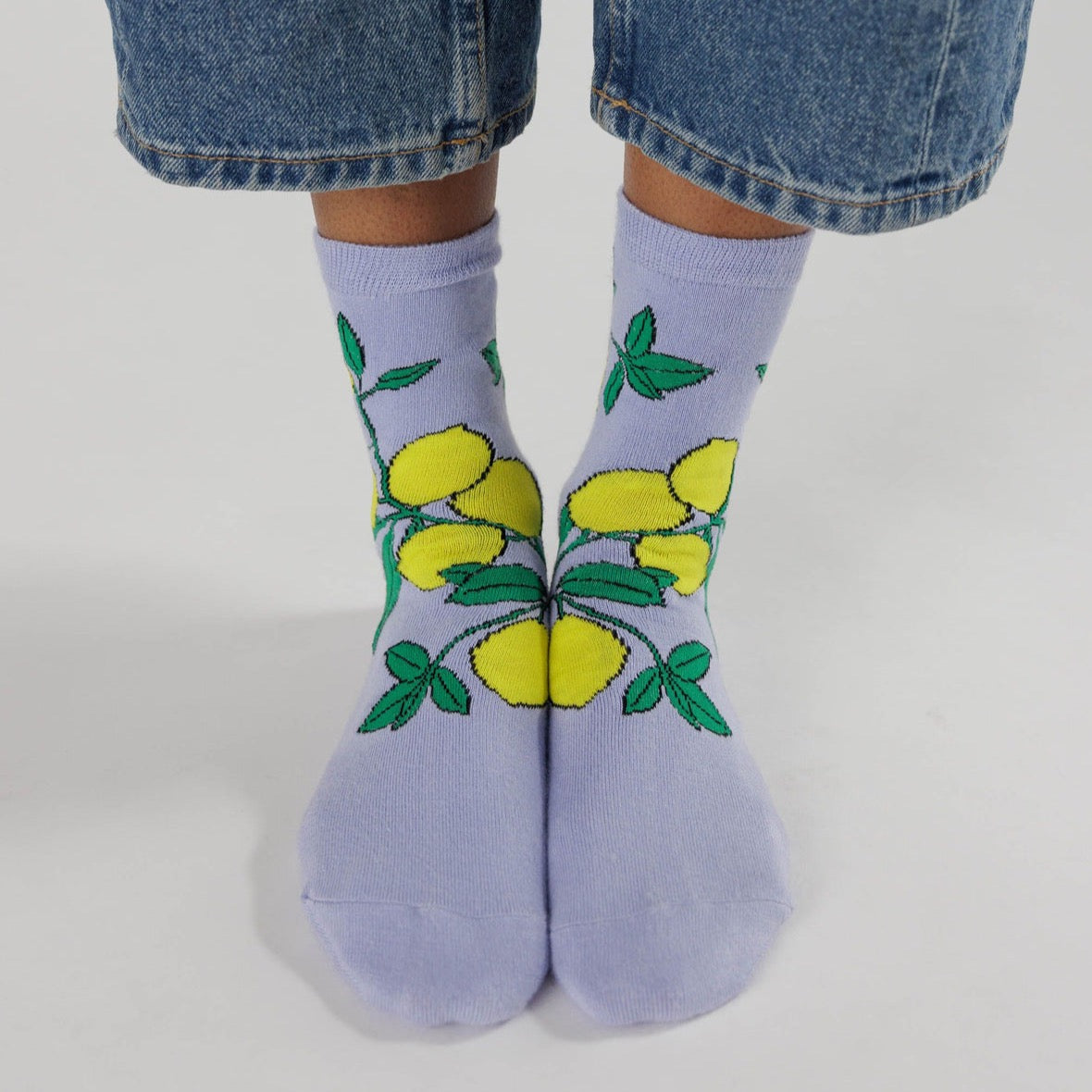 Baggu Crew Sock - Lemon Tree