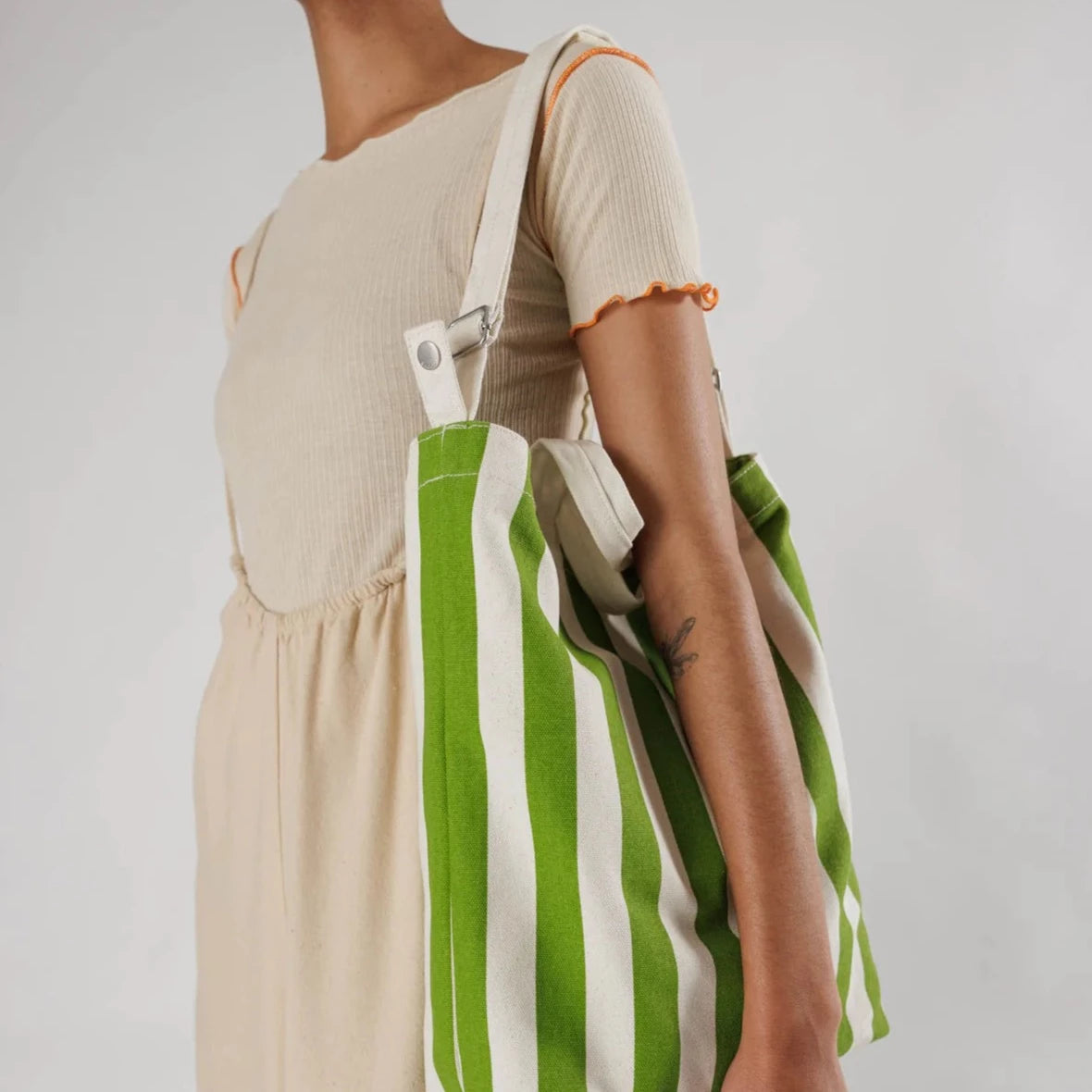 Baggu Duck Bag - Green Awning Stripe