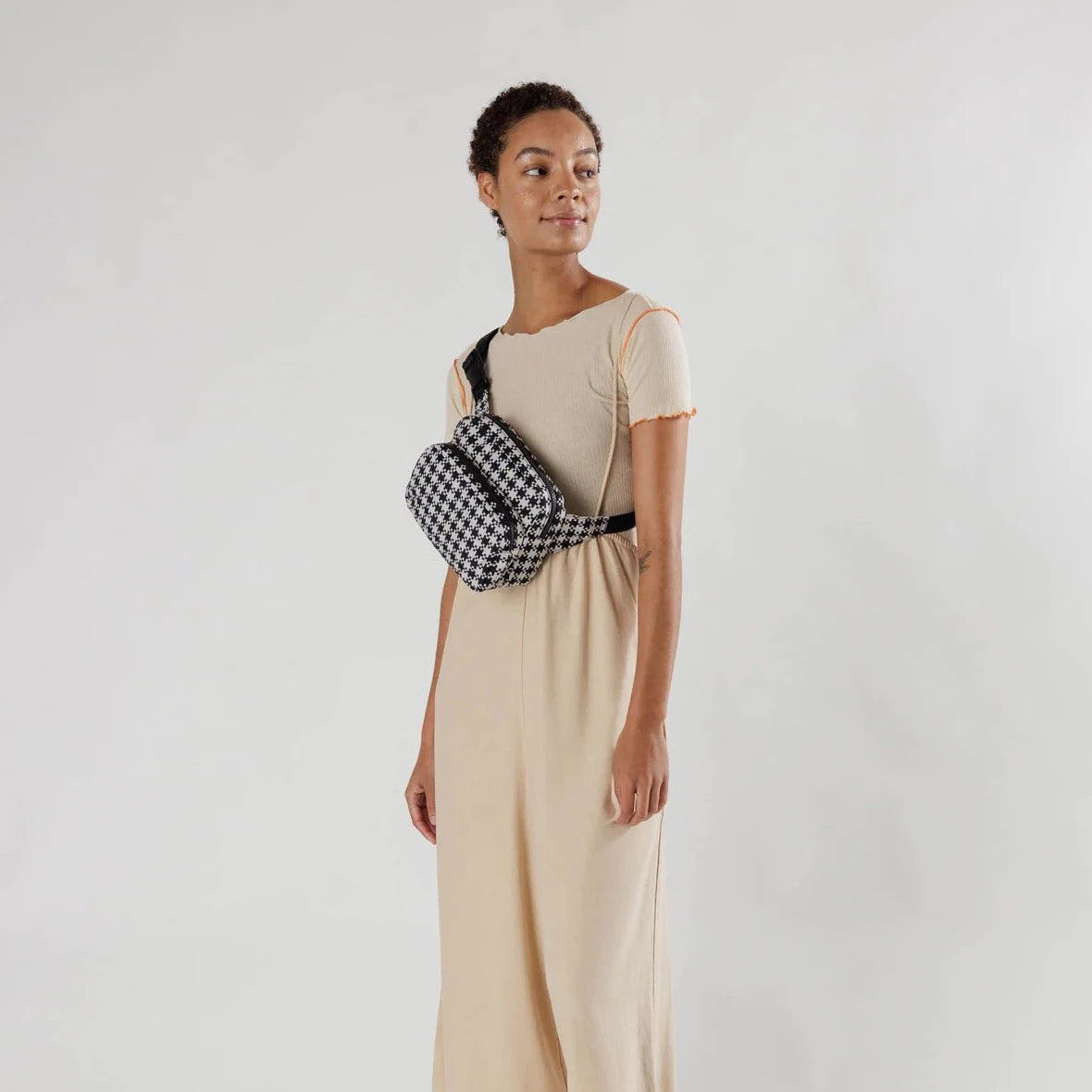 Baggu Fanny Pack - Black & White Pixel Gingham