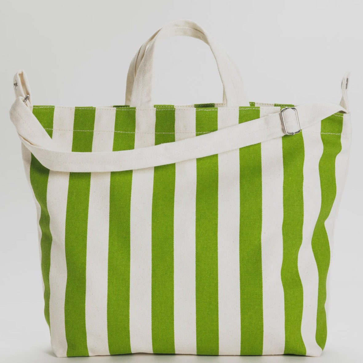 Baggu Horizontal Zip Duck Bag - Green Awning Stripe
