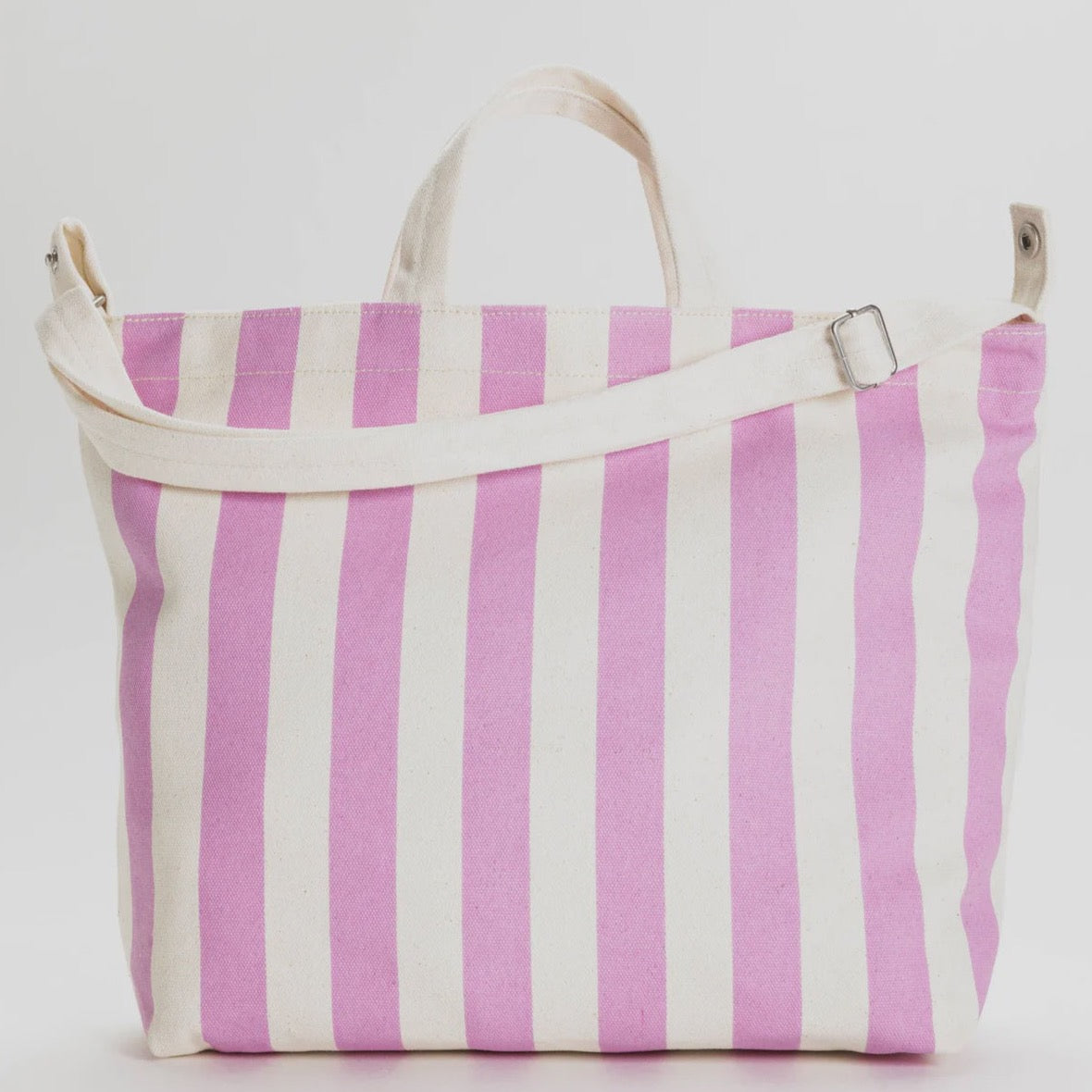 Baggu Horizontal Zip Duck Bag - Pink Awning Stripe