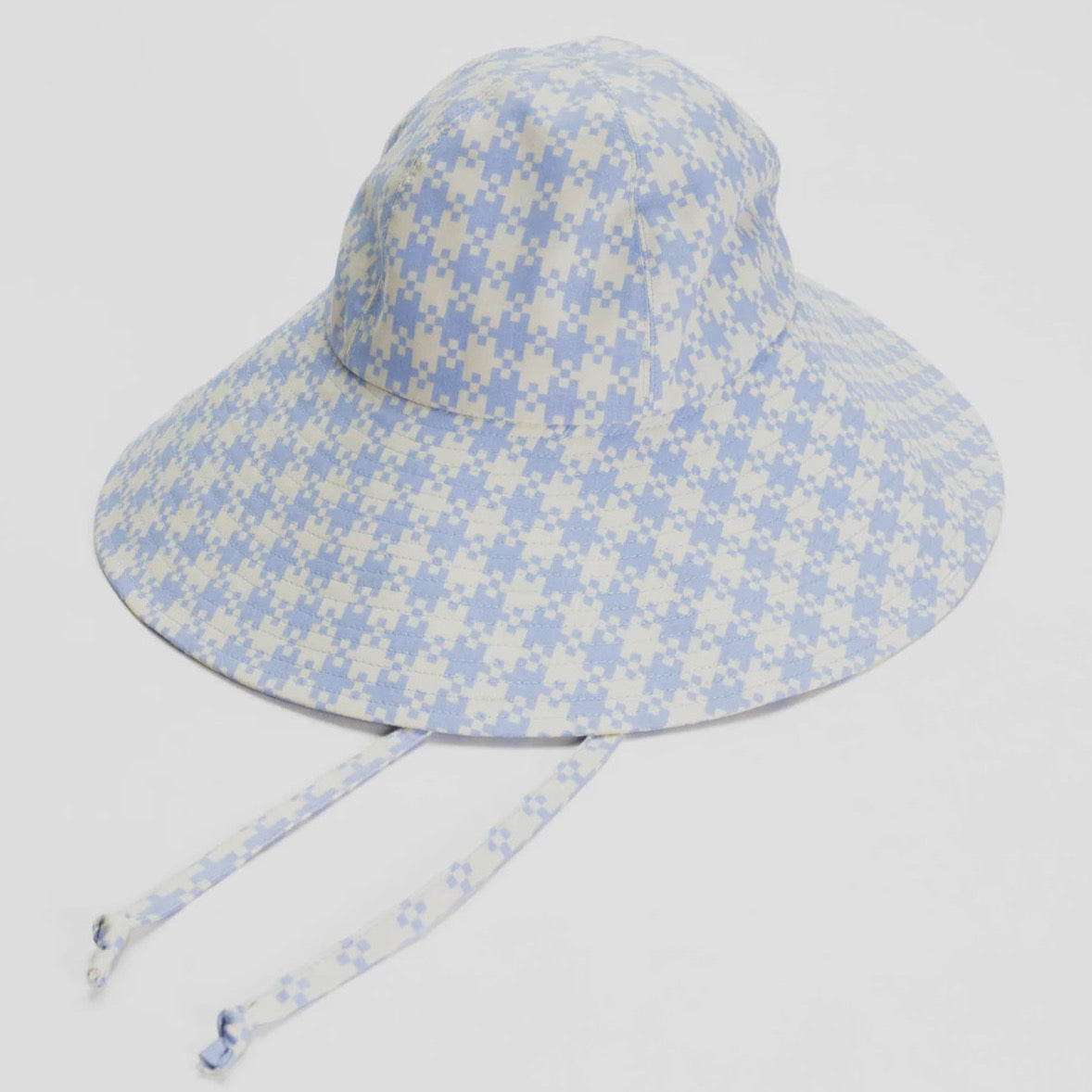 Baggu Sift Sun Hat - Blue Pixel Gingham