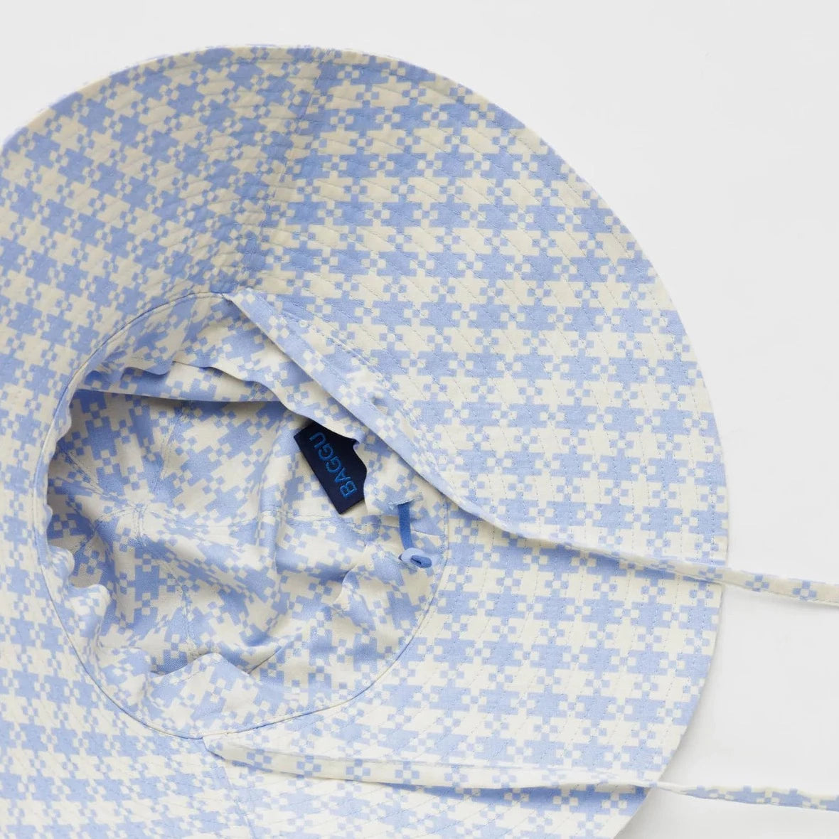Baggu Sift Sun Hat - Blue Pixel Gingham
