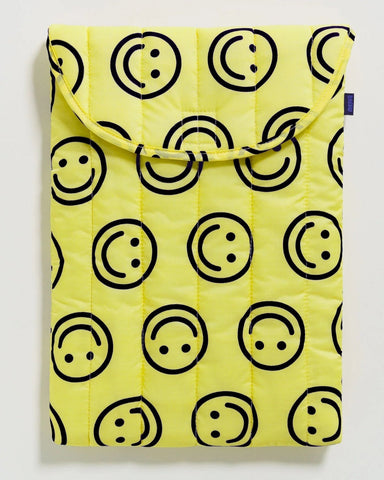 Baggu Puffy Laptop Sleeve 16" - Yellow Happy