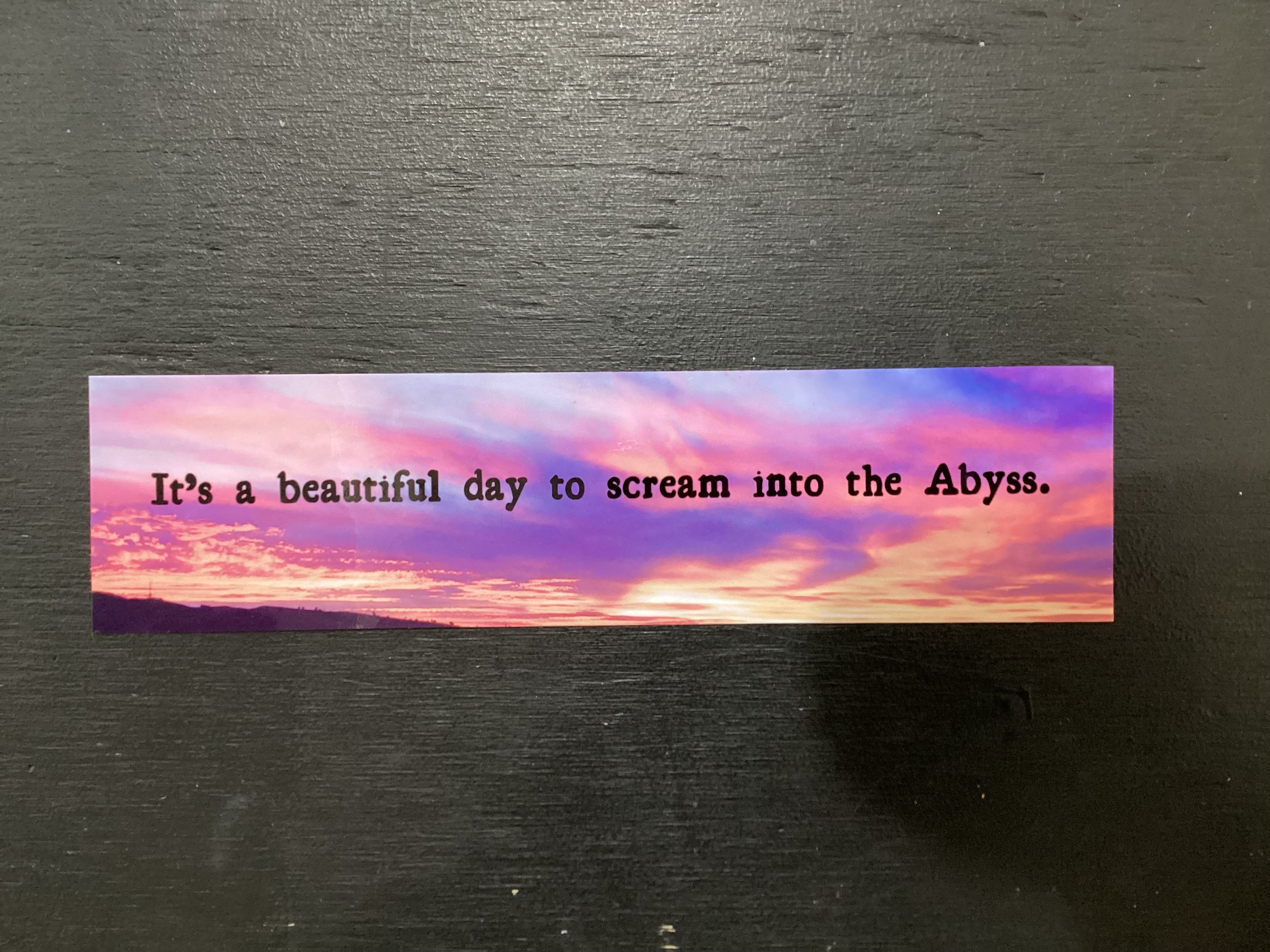 Scream into the Abyss Bumper Sticker - Carla Adams
