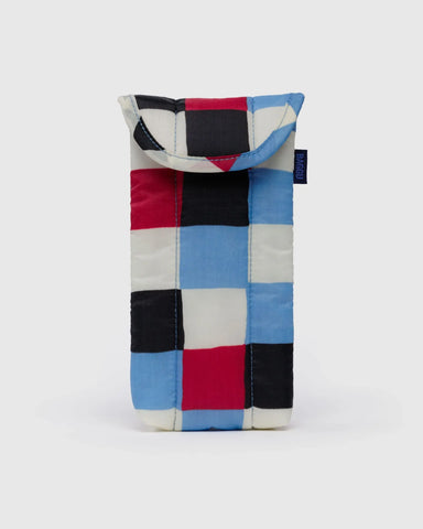 Baggu Puffy Glasses Case - Painted Check