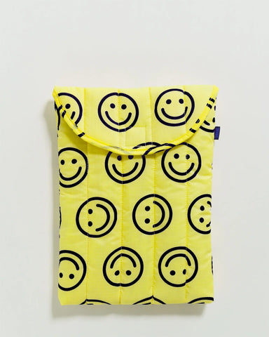 Baggu Puffy Laptop Sleeve 13/14" - Yellow Happy