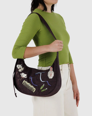Baggu Crescent Bag - Embroidered Get Ready With Me