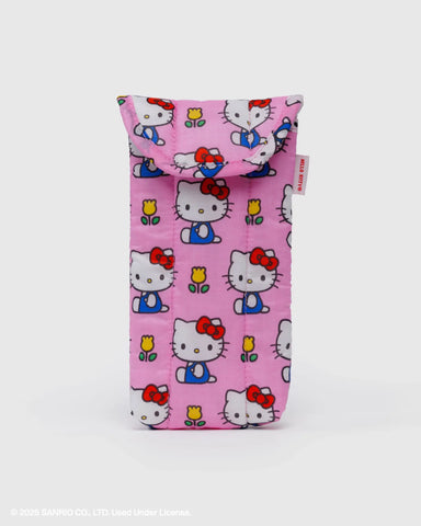 Baggu Puffy Glasses Case - Hello Kitty Pink
