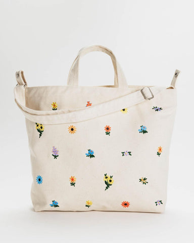 Horizontal Duck Bag - Embroidered Ditsy Floral