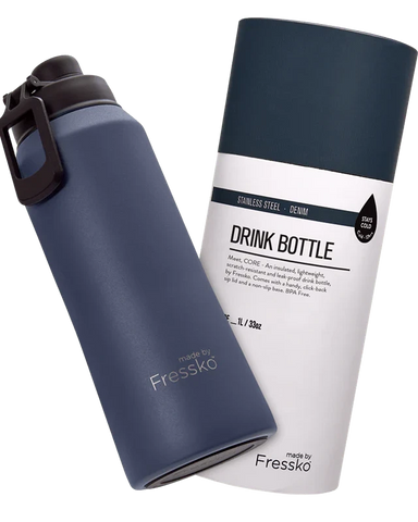 Fressko Core Drink Bottle 1lt Denim