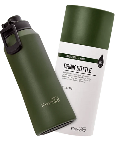Fressko Core Drink Bottle 1lt Khaki