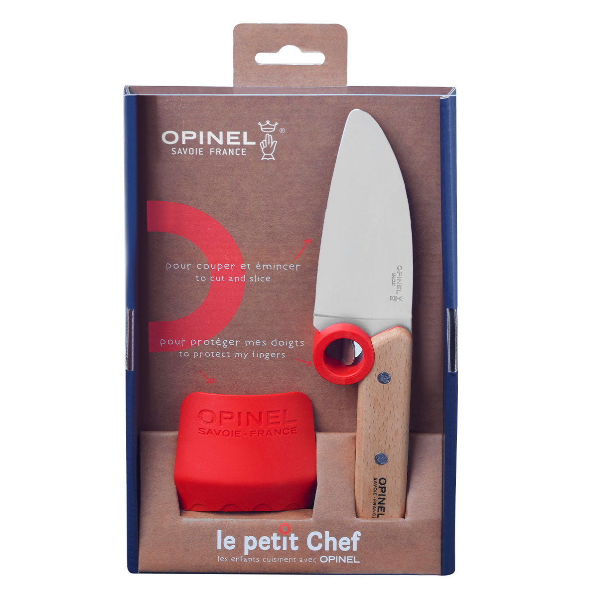 Opinel Le Petit Chef  -  Knife With Finger Guide - 2pc set