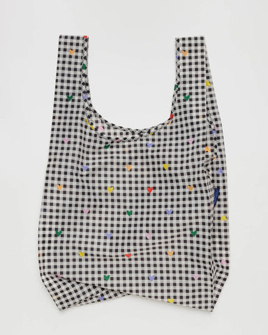 Baggu Reusable Bag - Gingham Hearts