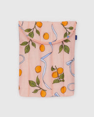 Baggu Puffy Laptop Sleeve 13" - Apricots and Ribbons