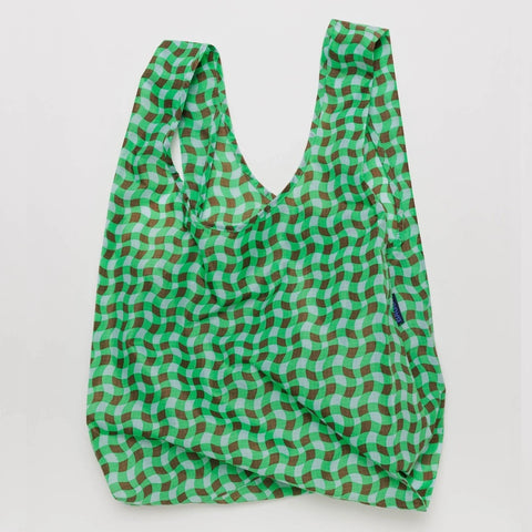 Baggu Reusable Bag - Wavy Gingham Green