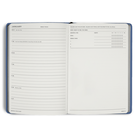 Mi Goals Classic Diary Soft Cover A5  - Element Blue