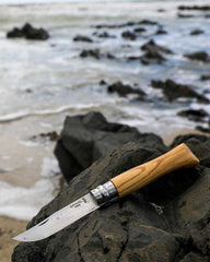 Opinel No. 8 Knife - Olivewood Handle