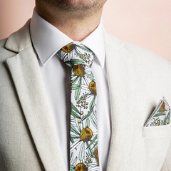 Peggy and Finn Tie - Banksia Grey
