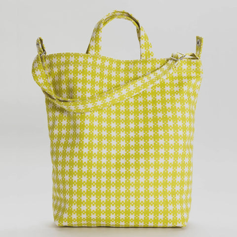 Baggu Duck Bag - Chartreuse Gingham Pixel