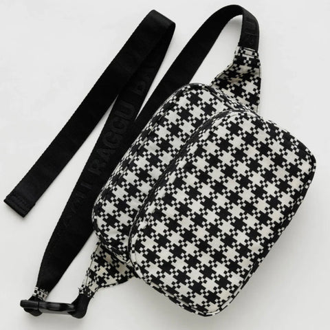 Baggu Fanny Pack - Black & White Pixel Gingham
