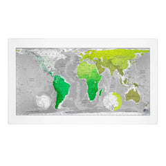 Future Map - world (green, lime, metallic khaki)