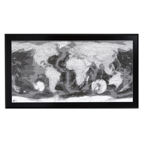 Monochrome - Classic World Wall Map