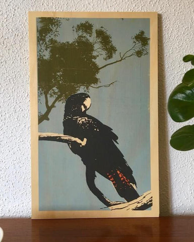 Blue Lawn Designs Plywood - Redtailed Black Cockatoo