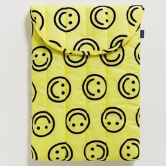 Baggu Puffy Laptop Sleeve 13/14" - Yellow Happy