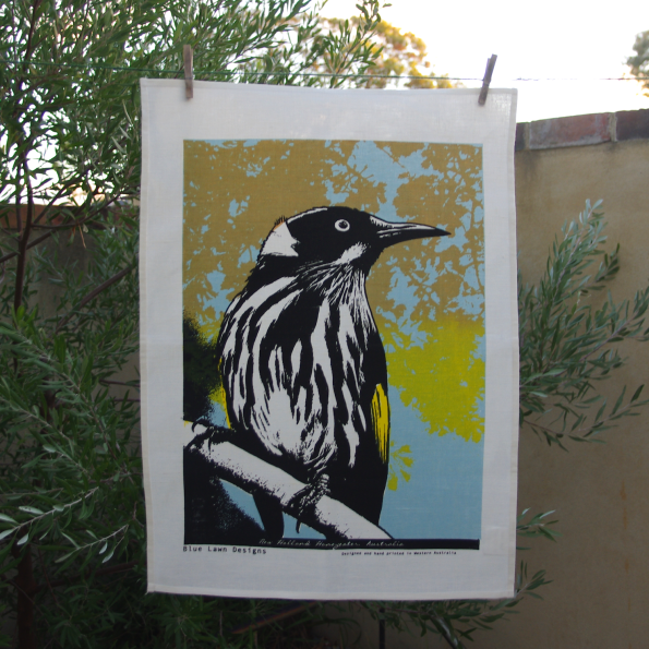 Blue Lawn Designs Tea Towel - New Holland Honeyeater