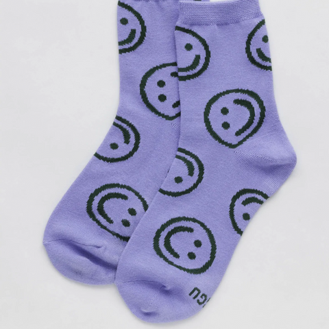 Baggu crew sock - Lavender Happy