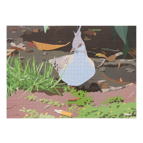 Crested Pigeon 1000 Piece Puzzle -  Joanna Lamb