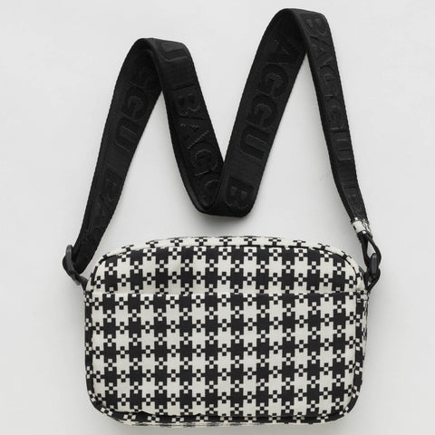 Baggu Camera Crossbody Bag - Black and White Pixel