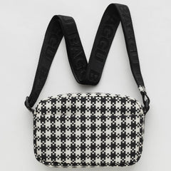 Baggu Camera Crossbody Bag - Black and White Pixel