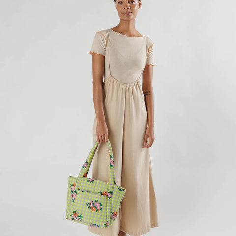 Baggu Puffy Mini Tote - Crosby Gingham
