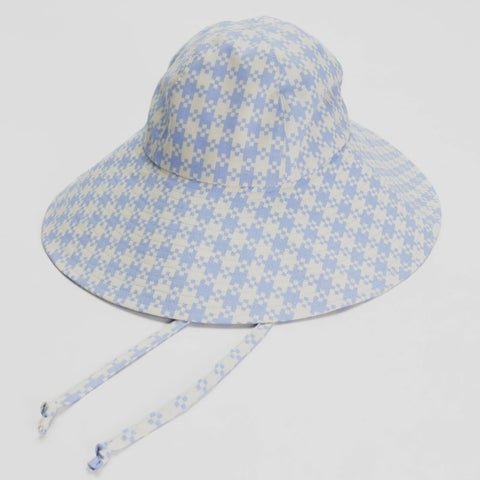 Baggu Sift Sun Hat - Blue Pixel Gingham
