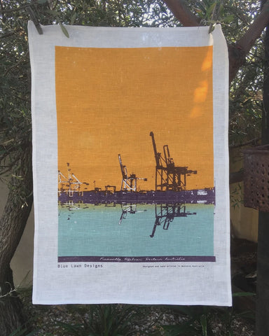 Blue Lawn Designs Tea Towel - Fremantle Harbour tea towel