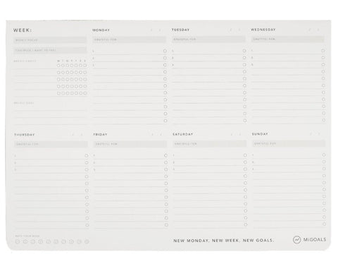 MiGoals Weekly Deskpad A4